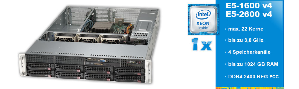 Intel Xeon E5-1600 / E5-2600 (1-Sockel) Intel Xeon E5-1600 / E5-2600 (1-Sockel)